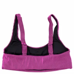Puma Ribbed Scoop Neck Top Pink/black Rosa New