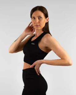 Gavelo Ribbed Seamless Sport Bra Black Sale