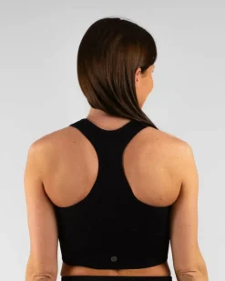 Gavelo Ribbed Seamless Sport Bra Black Sale