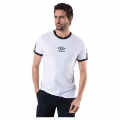 Umbro Ringer Taped Logo Tee White Vit Online