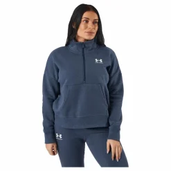 Under Armour Rival Fleece Hz Downpour Gray Blå Hot