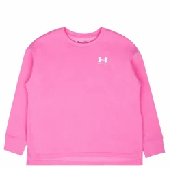 Under Armour Rival Fleece Oversize Crew Pink Edge Rosa Best