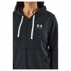 Under Armour Rival Terry Fz Hoodie Black Svart Clearance