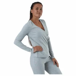 Pieces Rosa Wrap Top Lounge Bc Grey Grå Discount