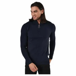 Jack & Jones Roy Knit High Neck Zip Navy Blazer Blå New