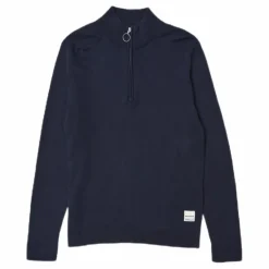 Jack & Jones Roy Knit High Neck Zip Navy Blazer Blå New