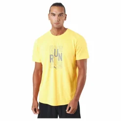 Puma Run Logo Ss Tee M Sun Stream Gul Sale
