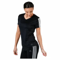 adidas Run 3S Tee W White/Black Svart Discount