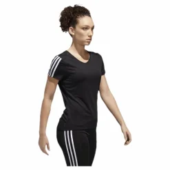 adidas Run 3S Tee W White/Black Svart Discount