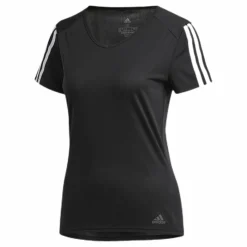 adidas Run 3S Tee W White/Black Svart Discount