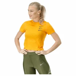 Nike Running Division Top Crop Orange