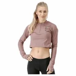 Nike Running Division Warm Top Crop Beige Best
