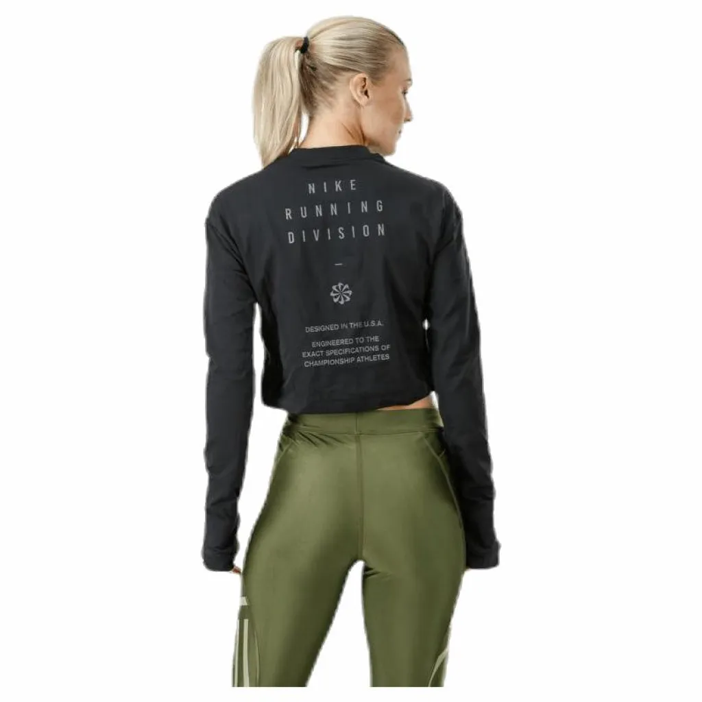 Nike Running Division Warm Top Crop Black Svart Hot