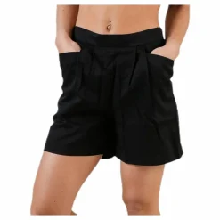 Pieces Ruth Hw Shorts Black Svart Clearance