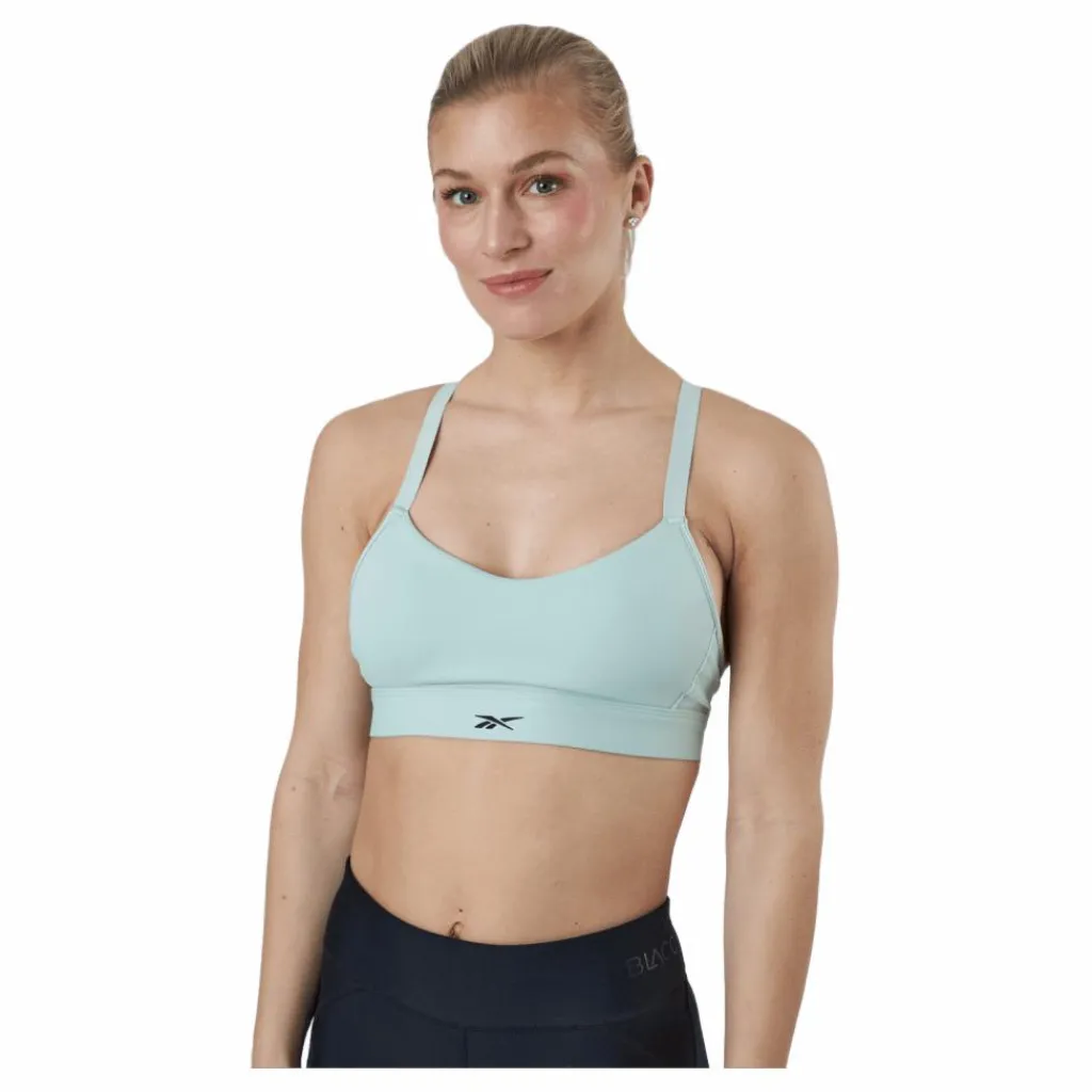 Reebok S Lux Strappy Sports Bra Green Sale
