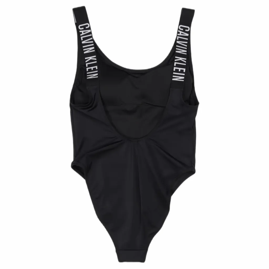 Calvin Klein Scoop Back One Piece-rp Pvh Black Svart Hot