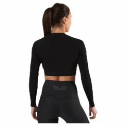 Seamless Black Crop Top Black*Gavelo Clearance