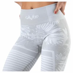 Gavelo Seamless Floral Leggings Grey Grå New