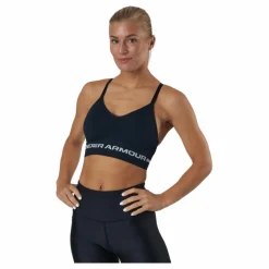 Under Armour Seamless Low Long Bra Black Svart Best