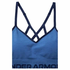 Seamless Low Long Htr Bra Blue*Under Armour Discount