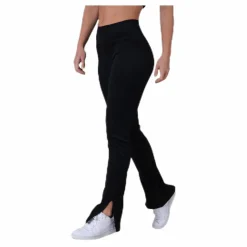 Casall Seamless Rib Slit Pants Black Svart Discount