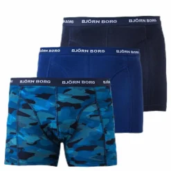 Björn Borg Shadeline Shorts 3-Pack Blue/Patterned/Black Blå, Mönstrad och Svart Outlet