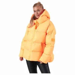 Svea Short Padded Hood Jacket Orange