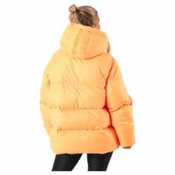 Svea Short Padded Hood Jacket Orange