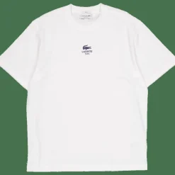 Signature Print Cotton T-shirt 70v*Lacoste Clearance