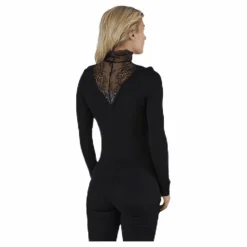 Siri Ls T-Neck Top Black*Pieces Discount