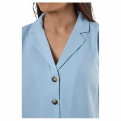 Sky S/S Shirt Solid Wvn Blue*Only Online