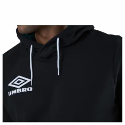 Umbro Sleeve Print Hoodie Black Svart New