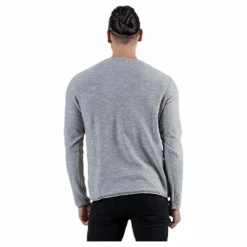 Jack & Jones Slub Knit Crew Neck Sts Grey Grå Clearance