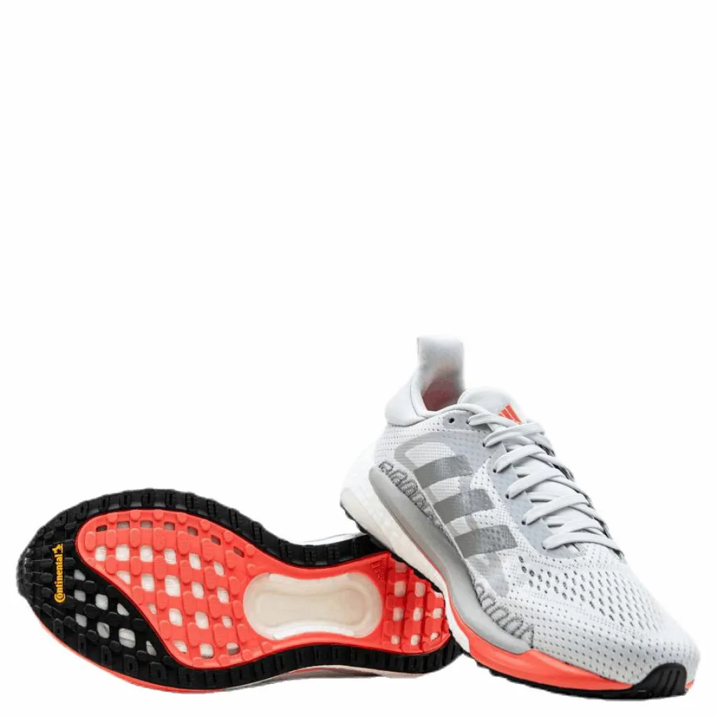 adidas SolarGlide 3 Shoes Dash Grey / Silver Metallic / Signal Pink / Coral Clearance