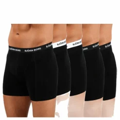 Björn Borg Solid Shorts 5-Pack Black Svart Outlet