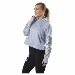 adidas Space Race Hoodie Women Halo Silver Grå