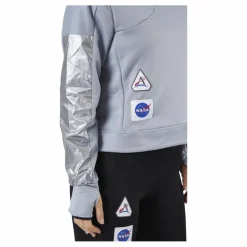 adidas Space Race Hoodie Women Halo Silver Grå