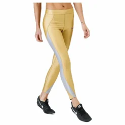 Nike Speed Metallic 7/8 Tight Gold Gul Hot
