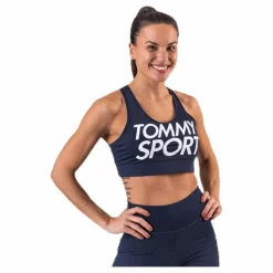 Tommy Hilfiger Sport Sports Bra Logo Mid Blue Blå