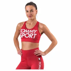Tommy Hilfiger Sport Sports Bra Logo Mid Pink Rosa Sale