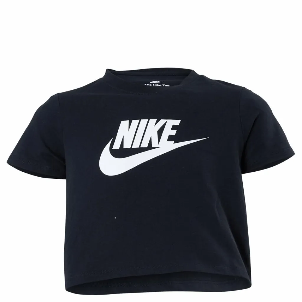 Nike Sportswear Big Kids' (Girls') Cropped T-Shirt BLACK New