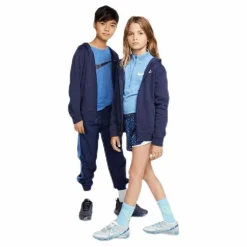 Nike Sportswear Club Big Kids' Full-Zip Hoodie MIDNIGHT NAVY/MIDNIGHT NAVY/WHITE Blå Discount