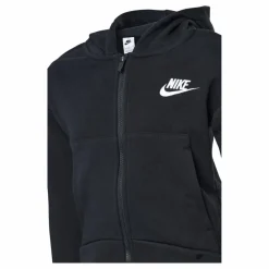 Sportswear Club Fleece Big Kids' (Girls') Full-Zip Hoodie BLACK/WHITE*Nike Sale