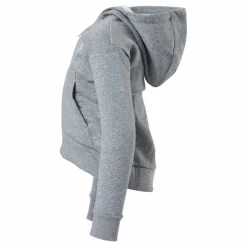 Nike Sportswear Club Fleece Big Kids' (Girls') Full-Zip Hoodie CARBON HEATHER/WHITE Grå Sale