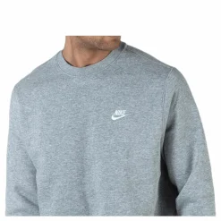 Sportswear Club Fleece Crew DK GREY HEATHER/WHITE*Nike