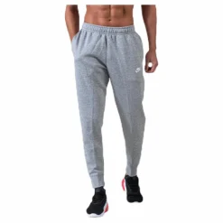 Nike Sportswear Club Fleece Joggers DK GREY HEATHER/MATTE SILVER/WHITE Grå Discount