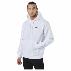 Nike Sportswear Club Fleece Pullover Hoodie WHITE/WHITE/BLACK Vit New