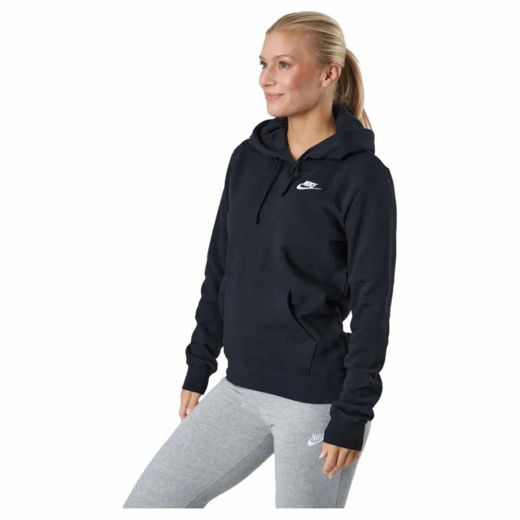 Sportswear Club Fleece Women's Pullover Hoodie BLACK/WHITE*Nike Clearance