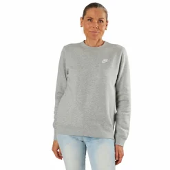 Sportswear Club Fleece Women's Crew DK GREY HEATHER/WHITE*Nike Clearance
