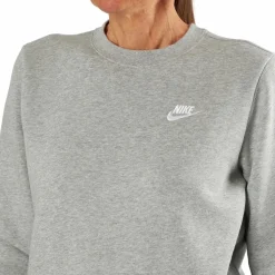 Sportswear Club Fleece Women's Crew DK GREY HEATHER/WHITE*Nike Clearance